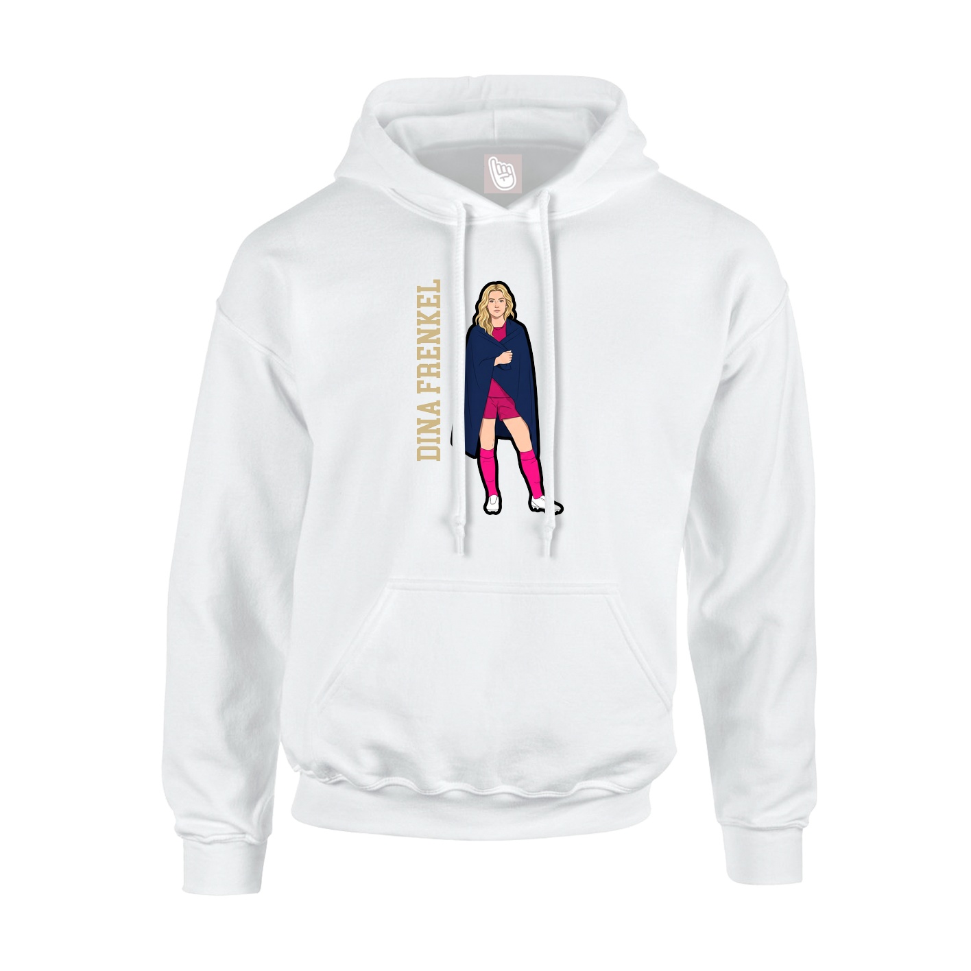 Hoodie — Name Vertical in White