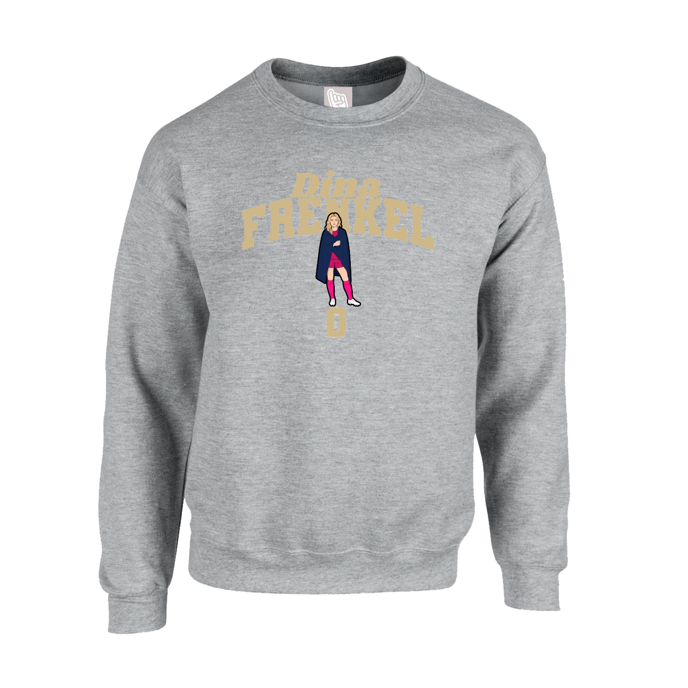 Fleece Crew — Signature Arch in Grey