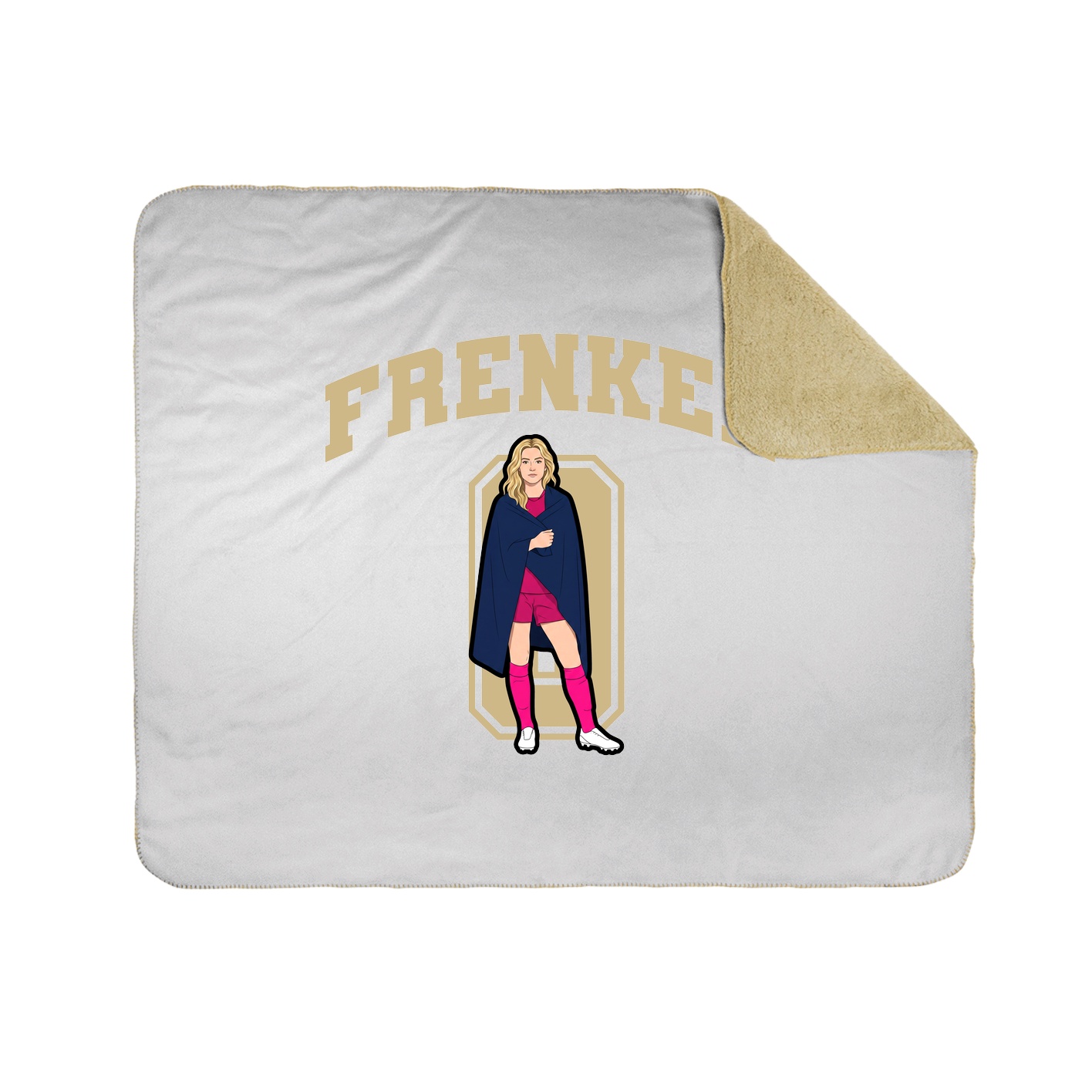 Throw Blanket — Number in White