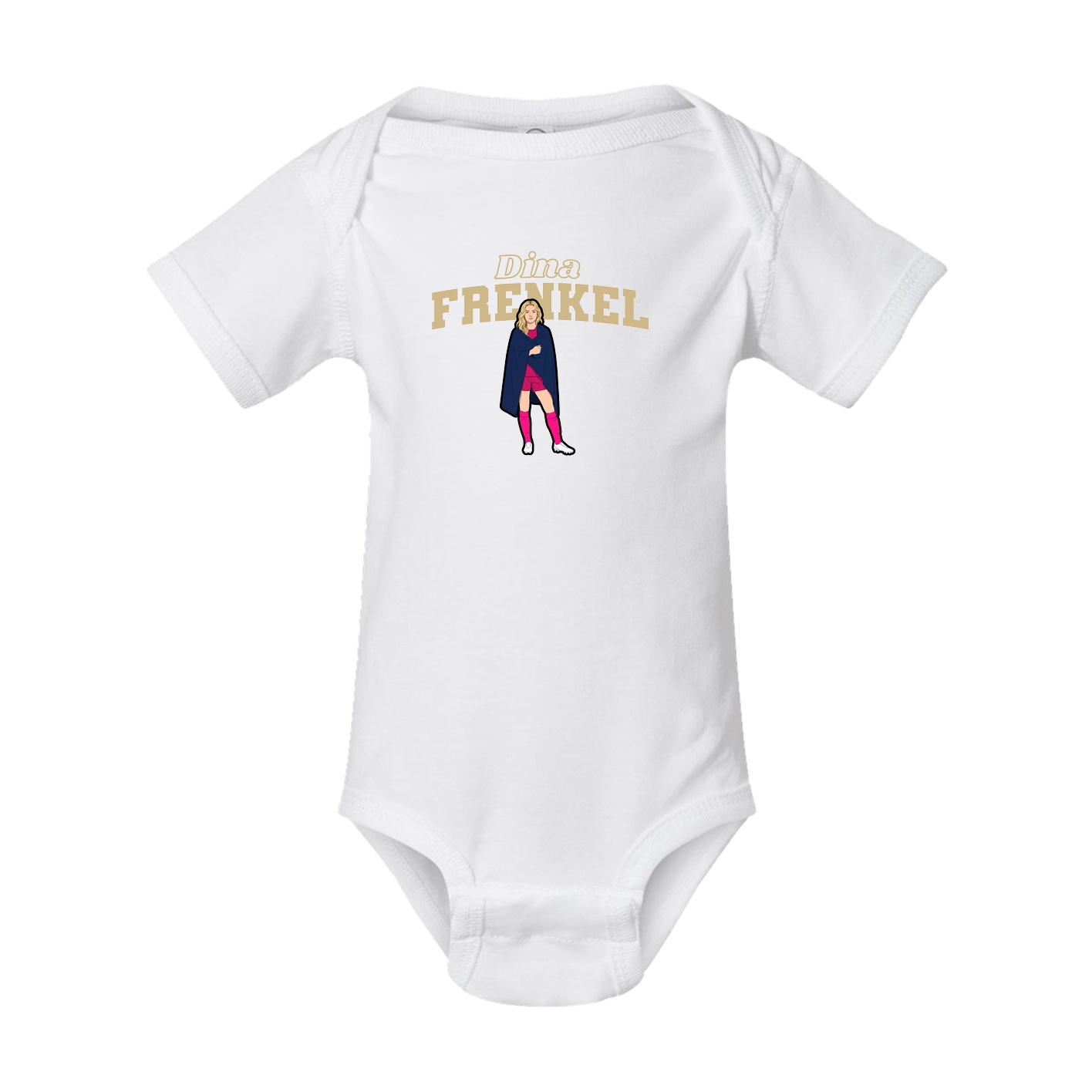 Baby Onesie — Name Arch in White