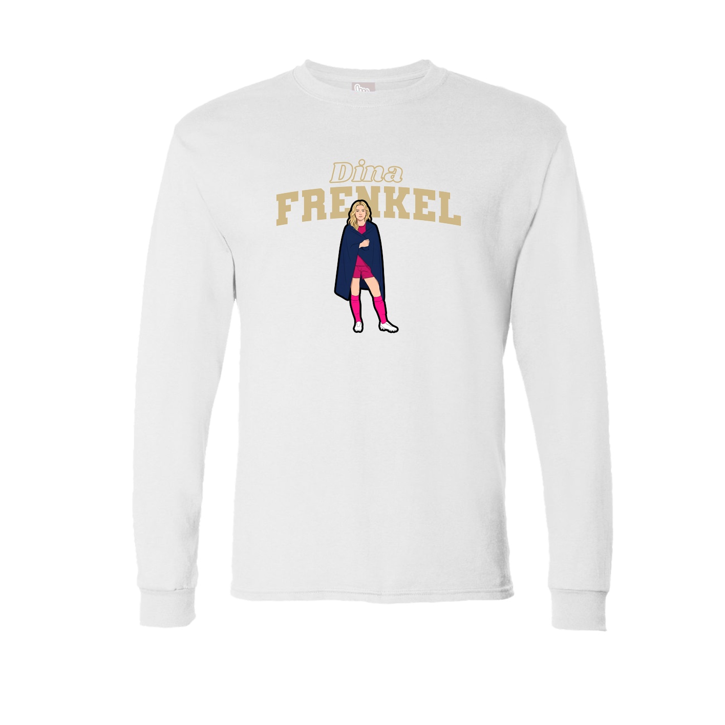 Long Sleeve Tee — Name Arch in White