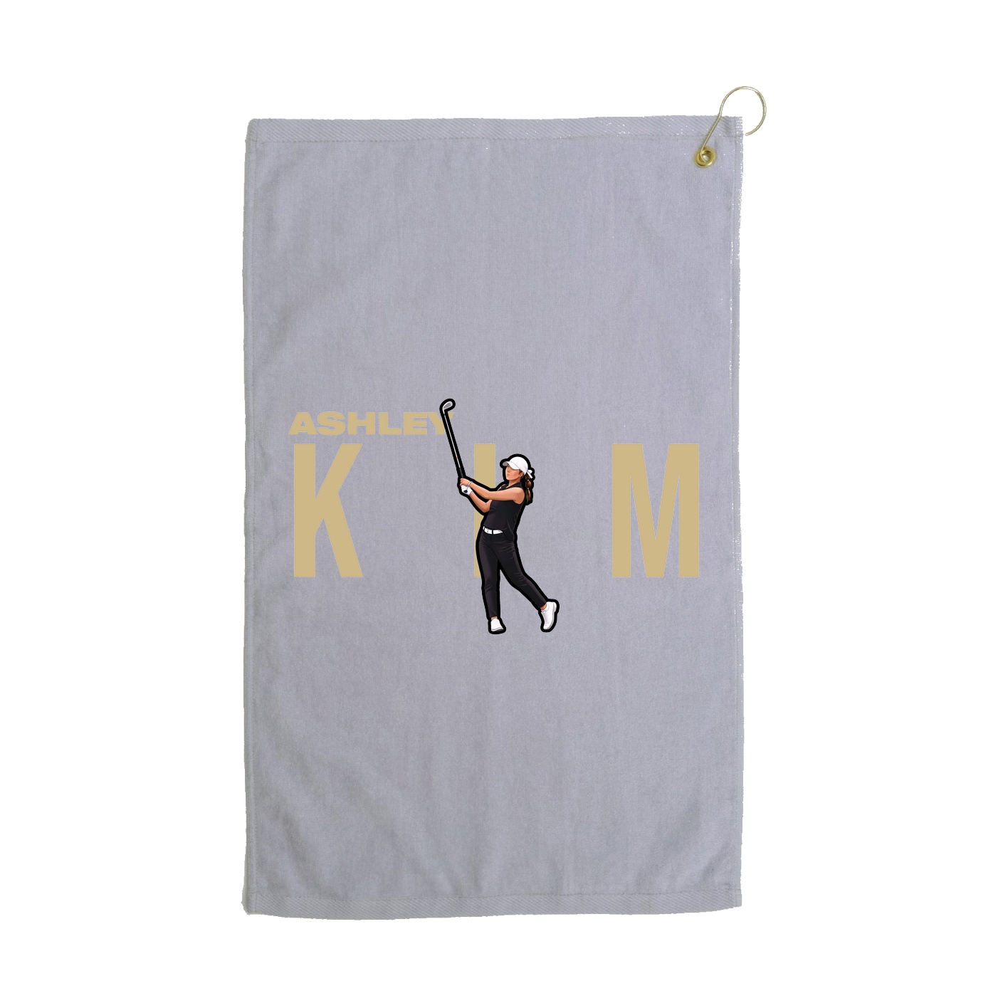 Golf Towel — Player Name in Grey