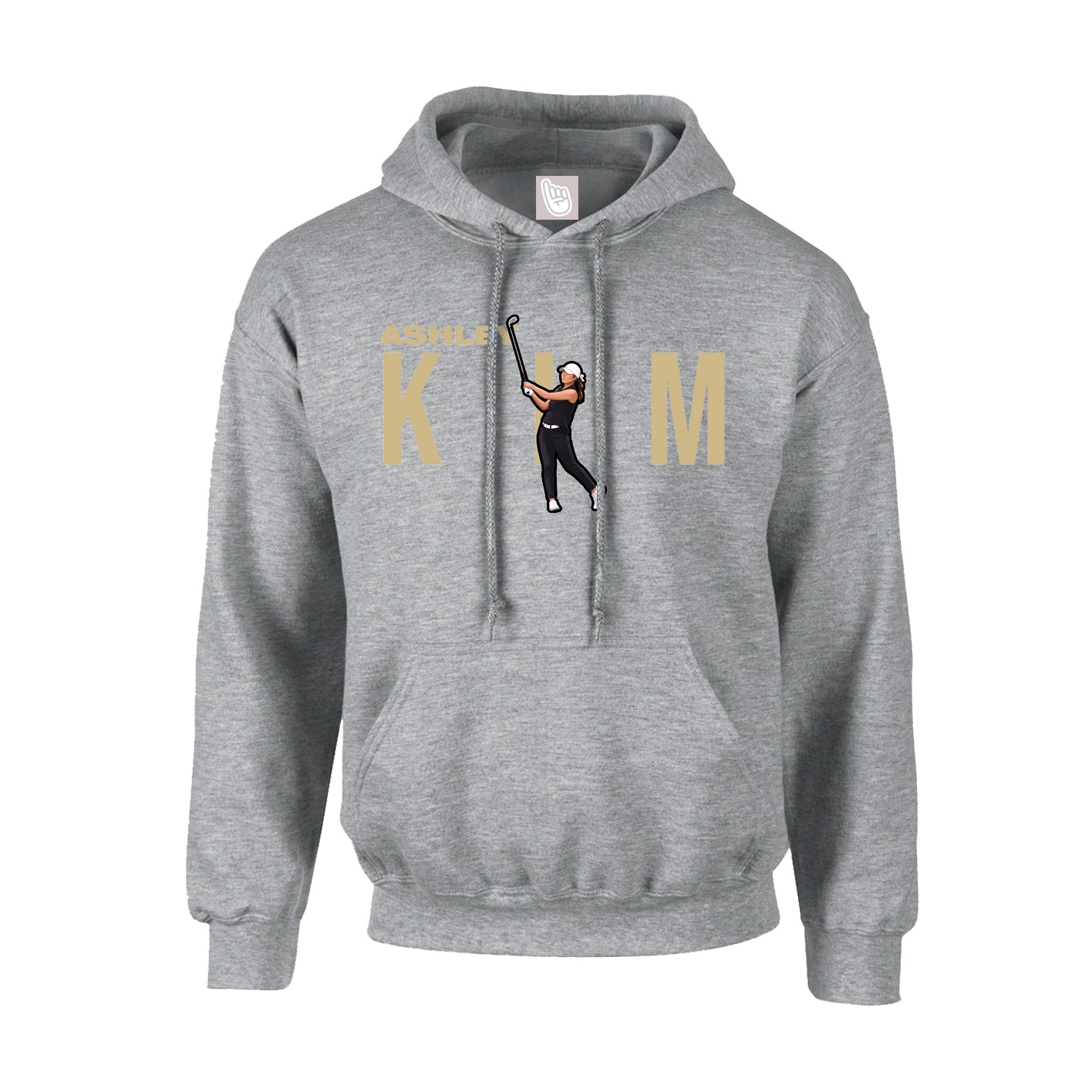 Hoodie — Player Name in Grey