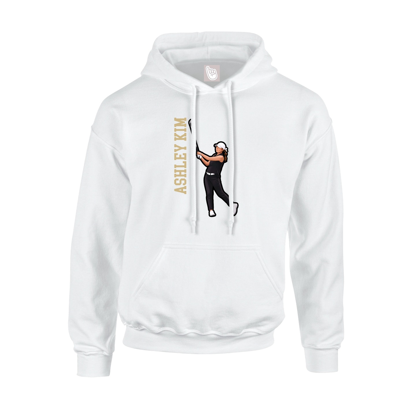 Hoodie — Name Vertical in White