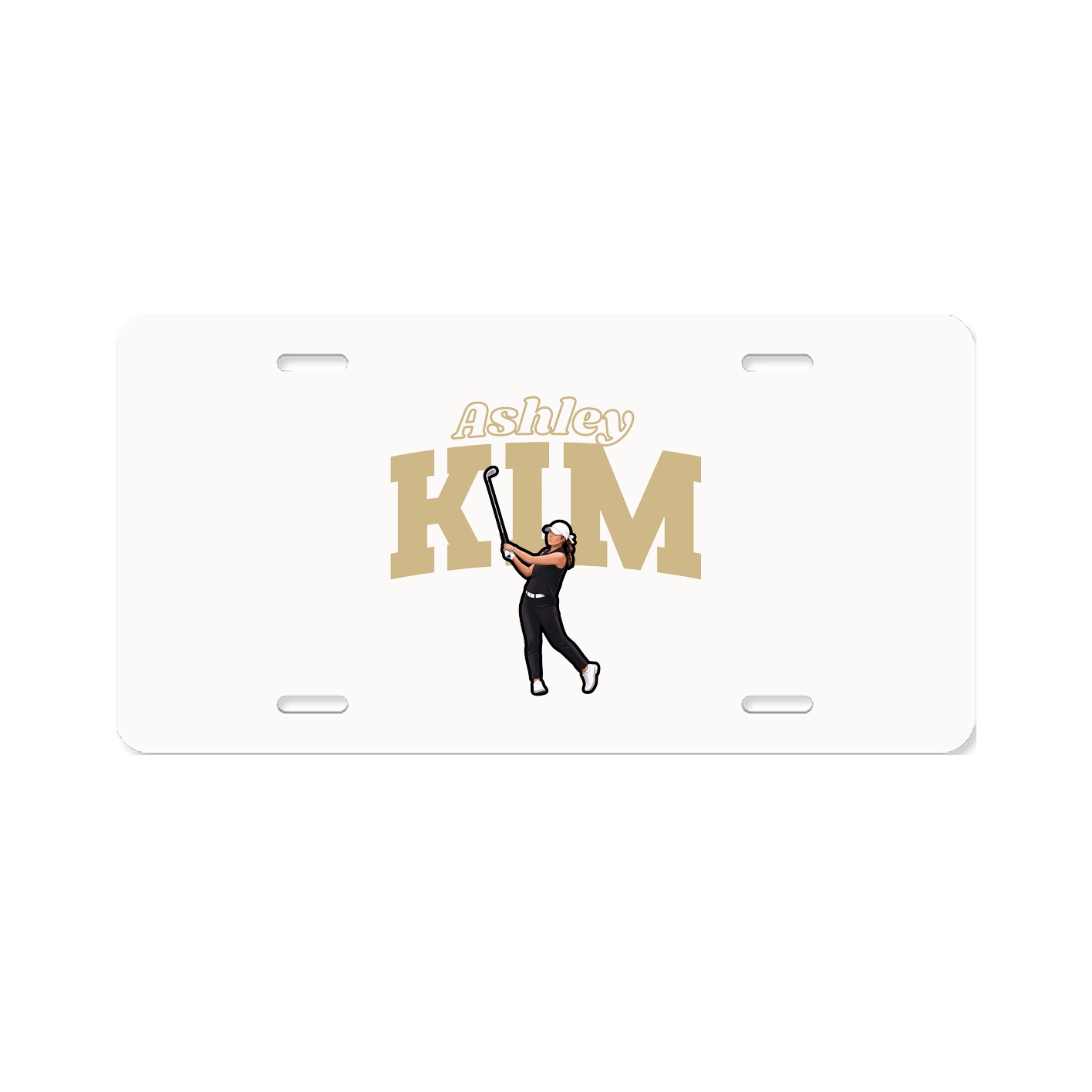 License Plate — Name Arch in Classic