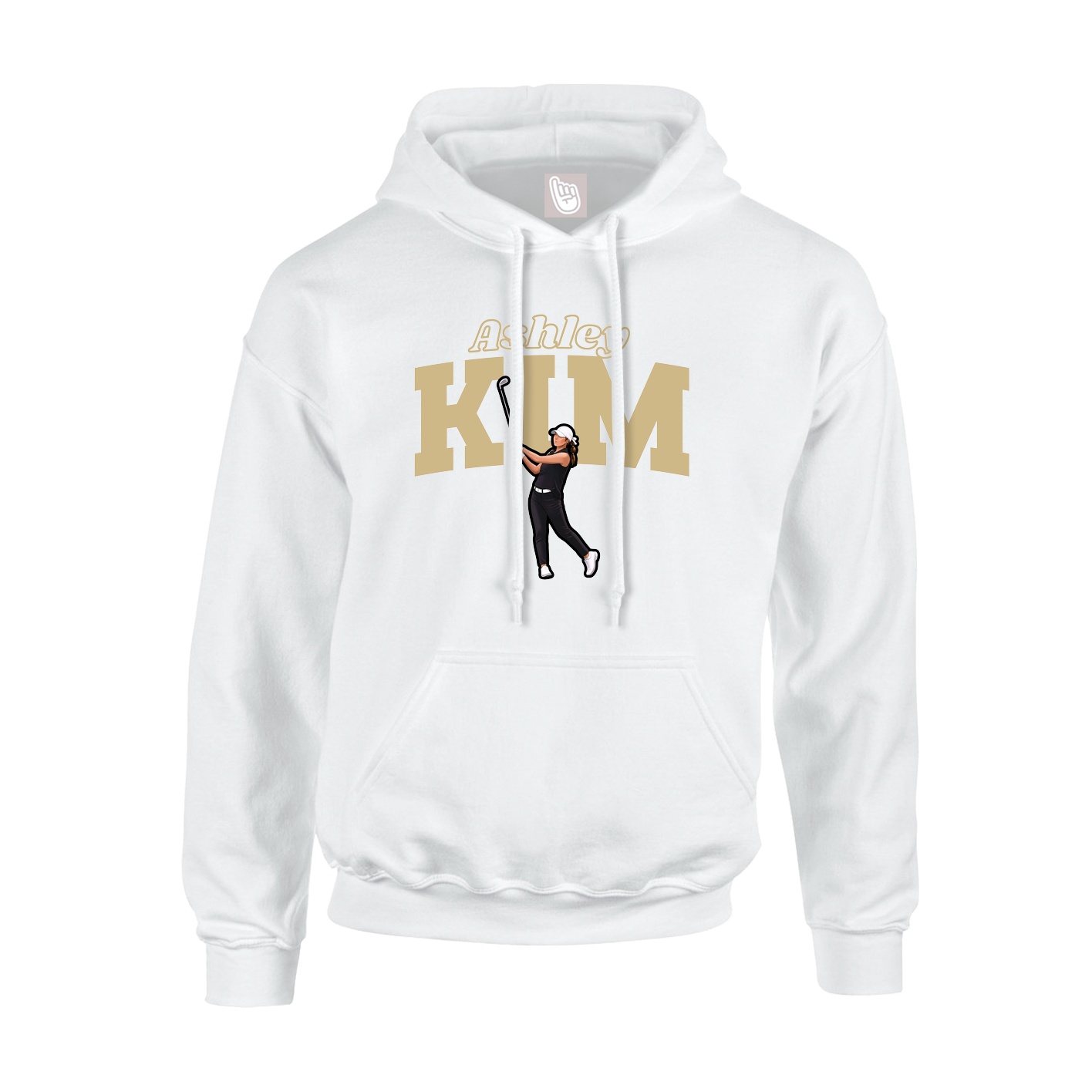 Hoodie — Name Arch in White