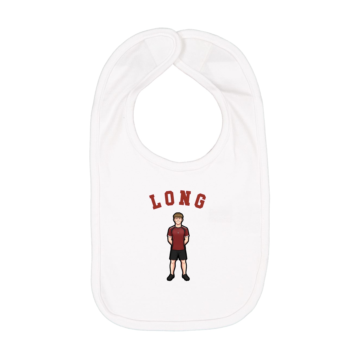 Infant Bib — Shirsey Arch in White