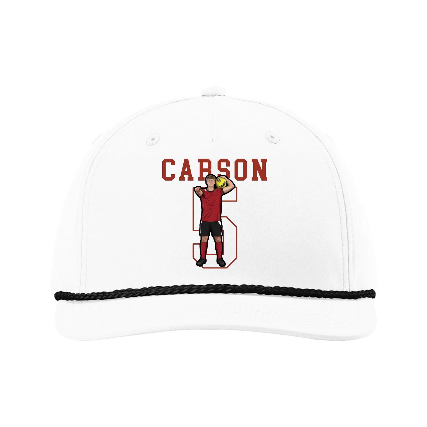 Five-Panel Classic Rope Cap — Shirsey in White