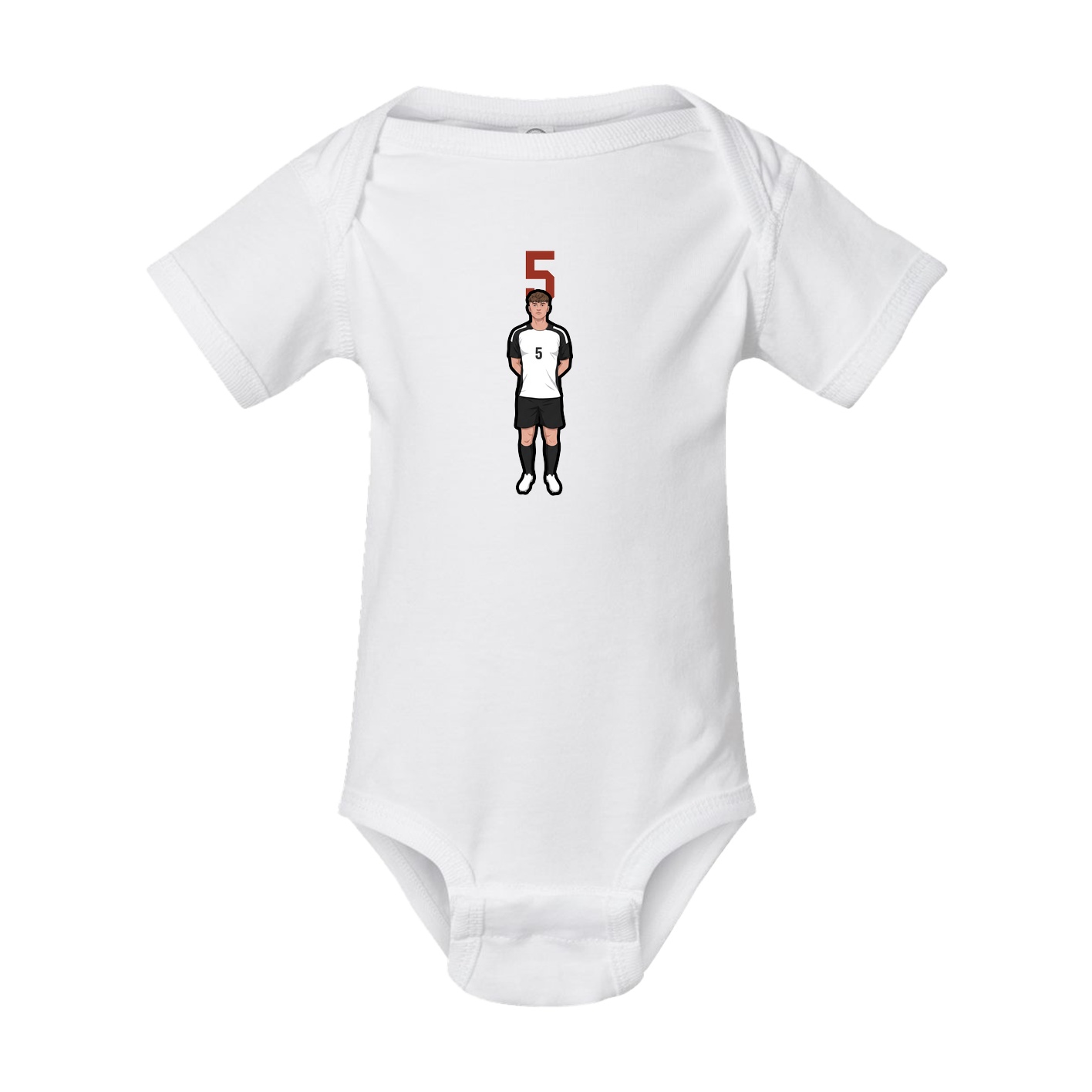 Baby Onesie — Number Top in White