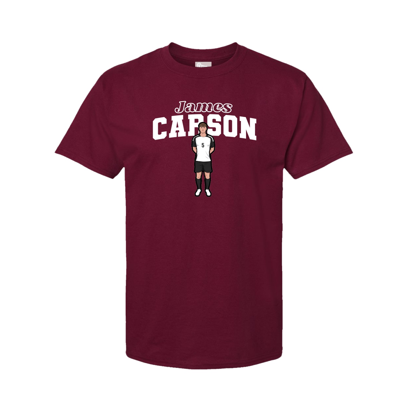 Youth Tee — Name Arch in Cardinal