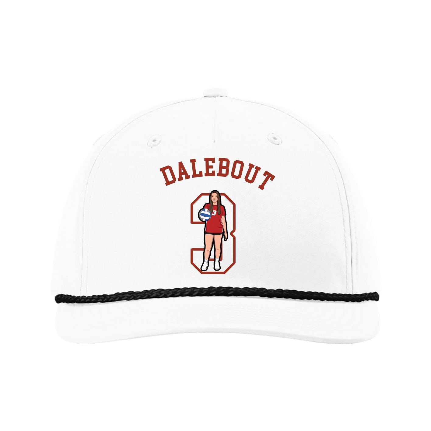 Five-Panel Classic Rope Cap — Shirsey Arch in White