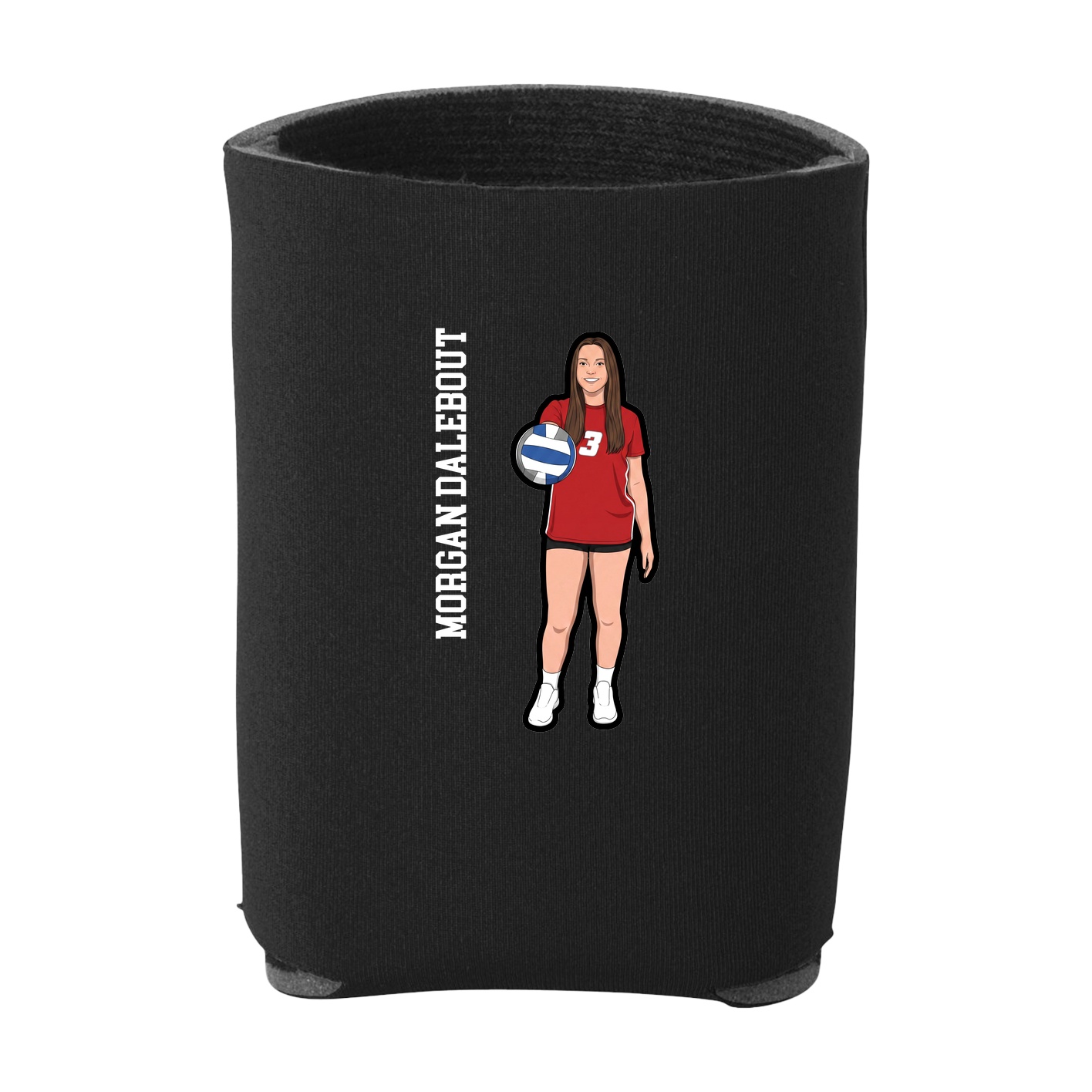 Can Holder — Name Vertical in Black