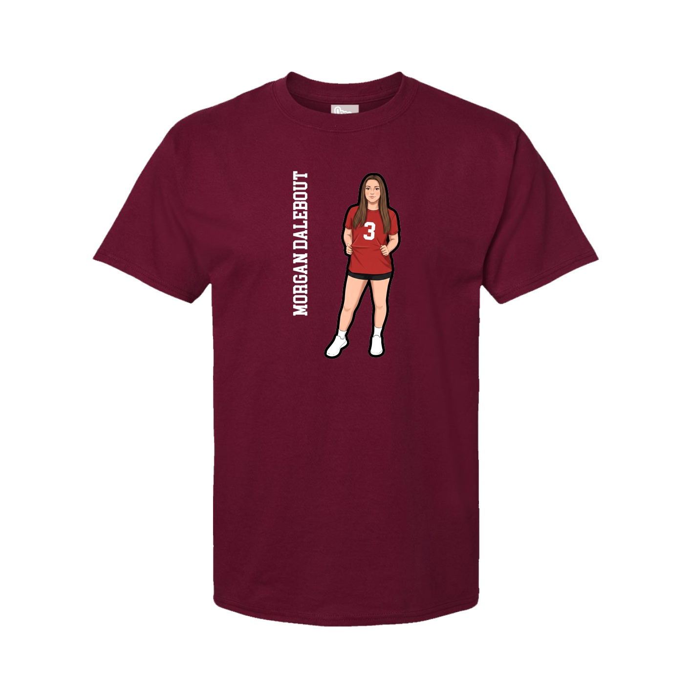 Tee — Name Vertical in Cardinal