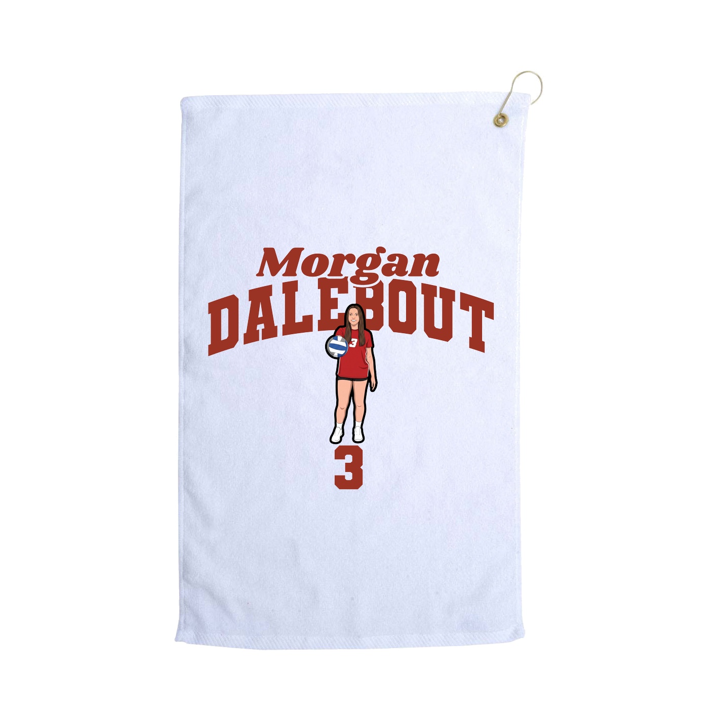 Golf Towel — Signature Arch in White