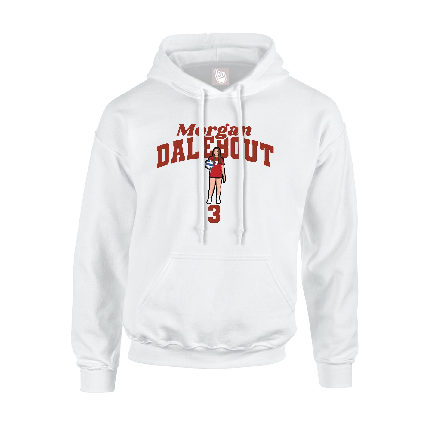 Youth Hoodie — Signature Arch in White