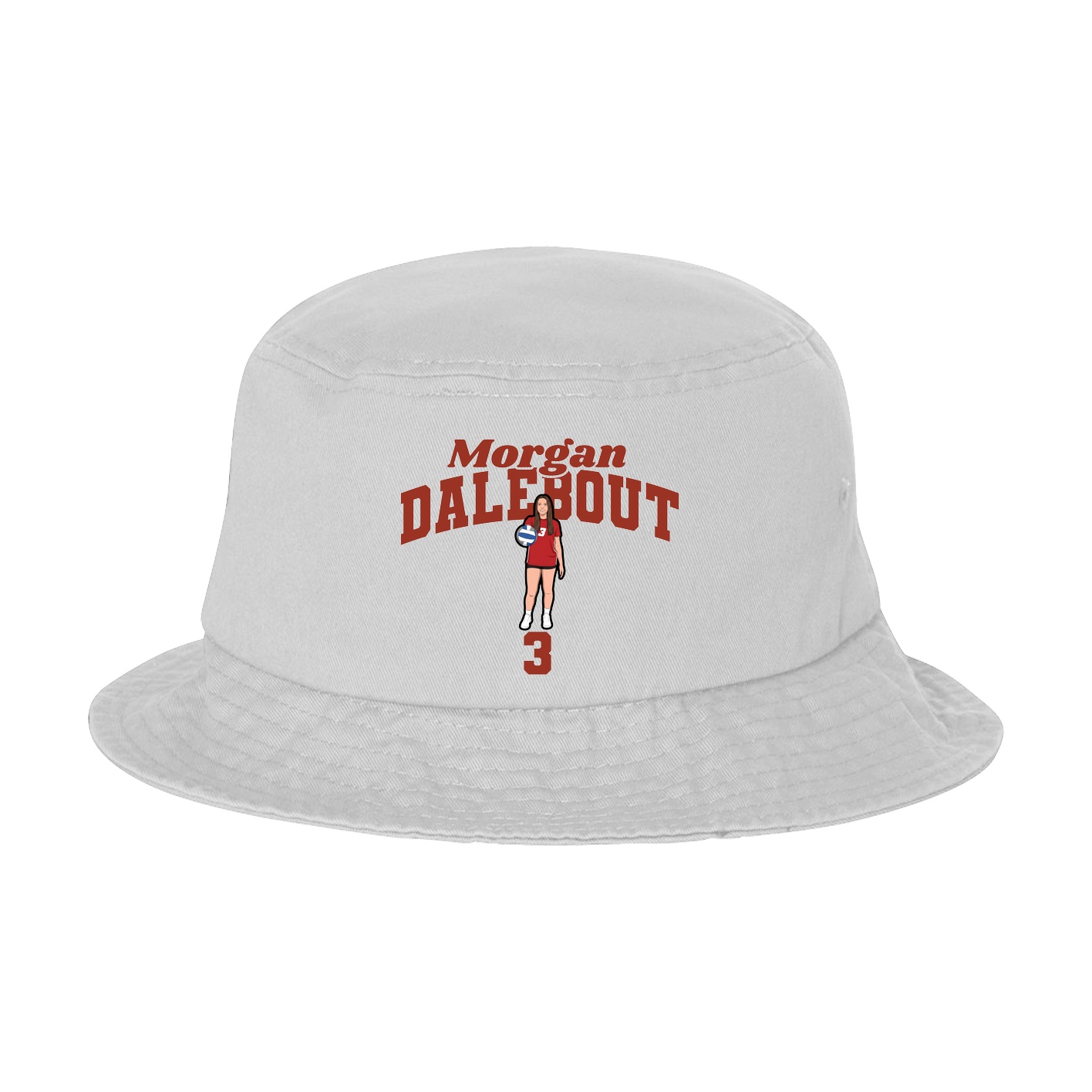Bucket Cap — Signature Arch in White