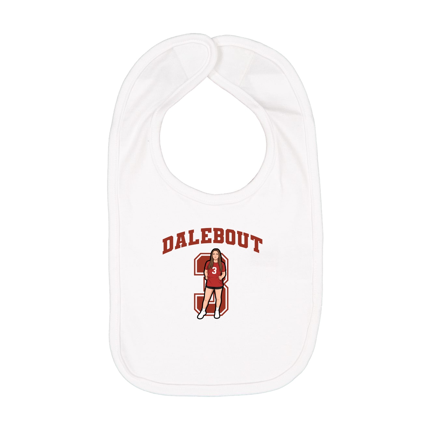 Infant Bib — Number in White