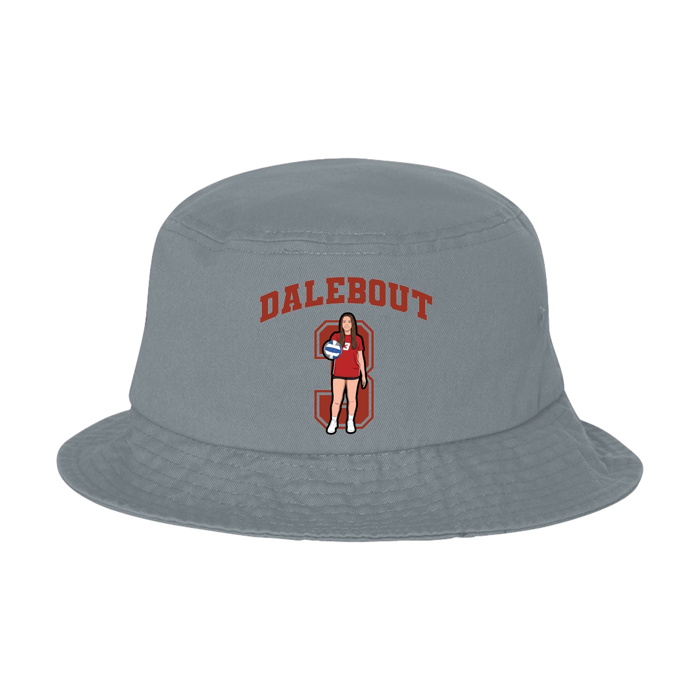 Bucket Cap — Number in Grey