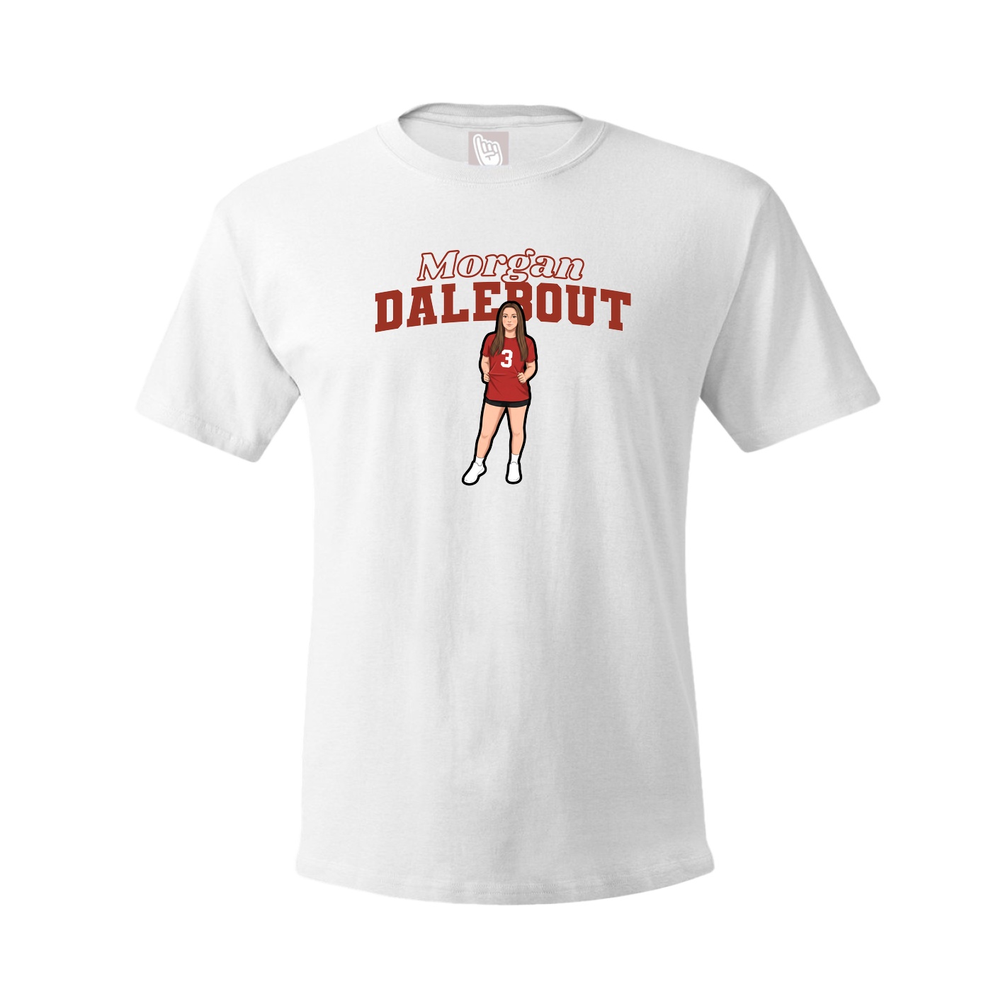 Youth Tee — Name Arch in White
