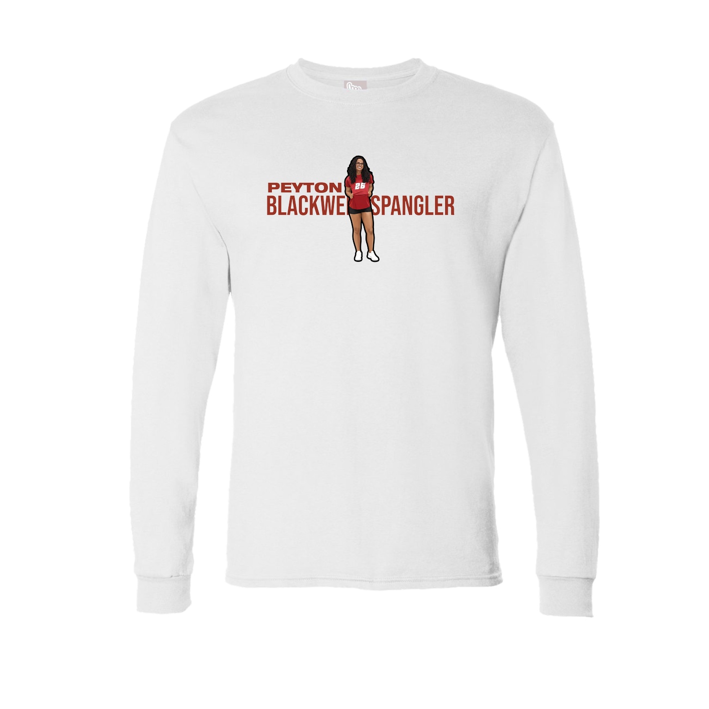 Long Sleeve Tee — Player Name in White