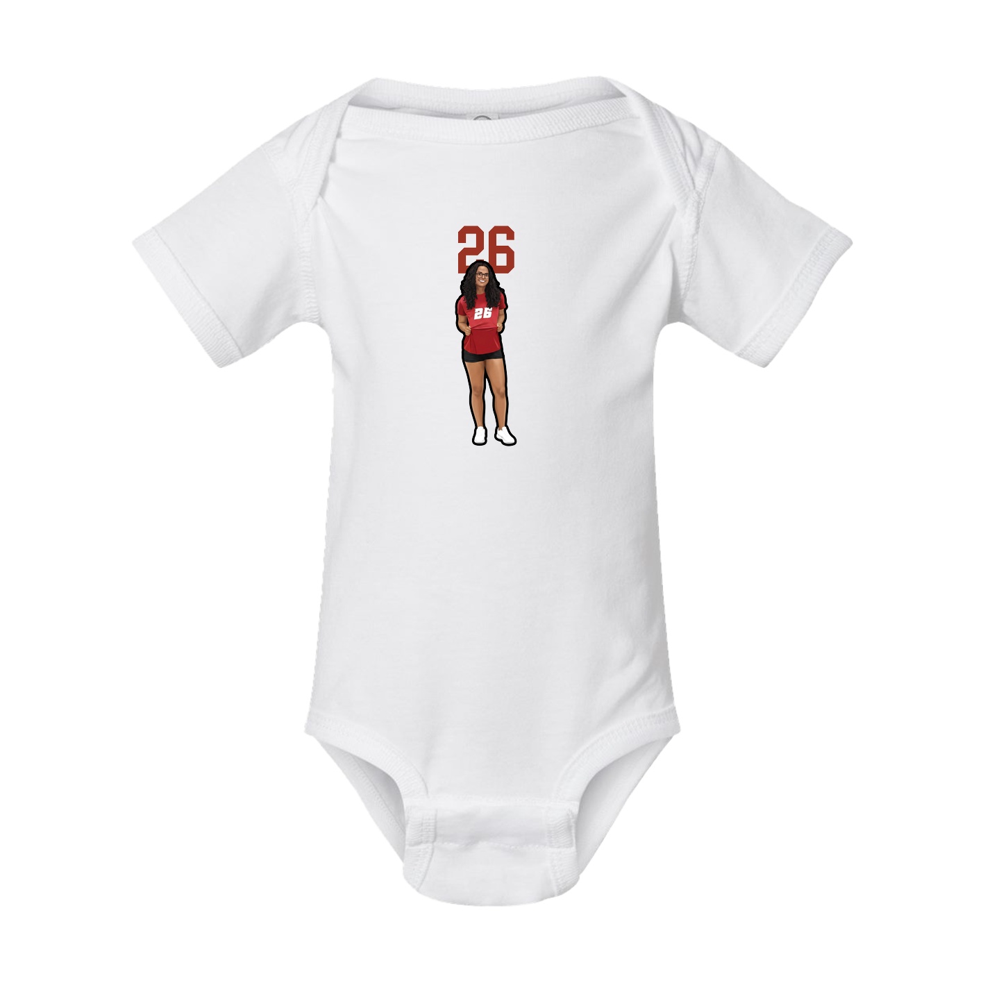Baby Onesie — Number Top in White