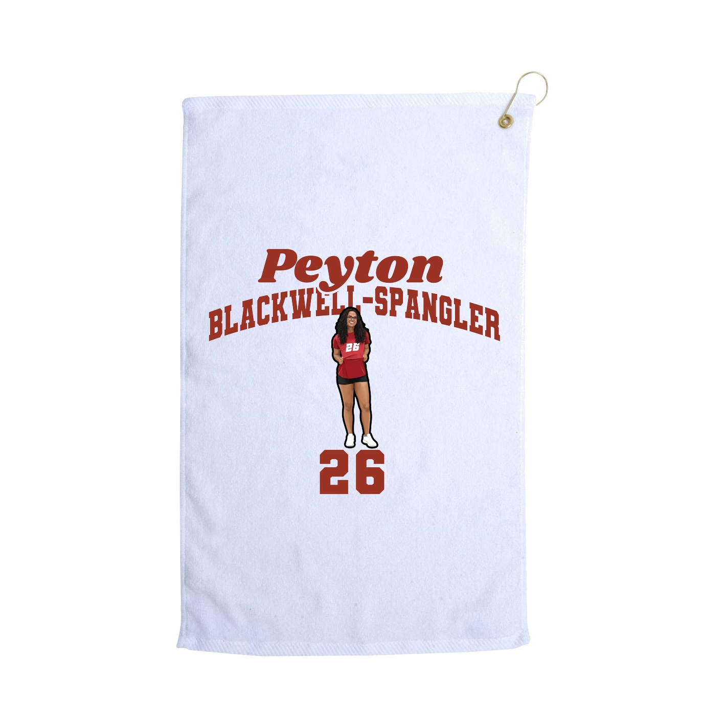 Golf Towel — Signature Arch in White