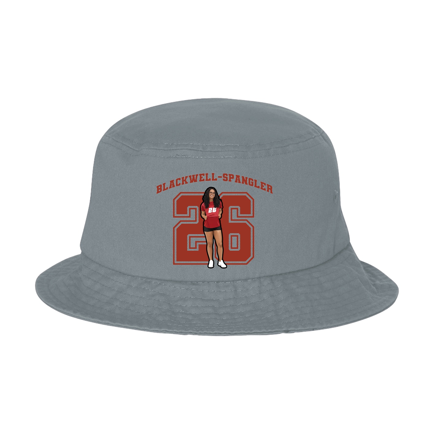 Bucket Cap — Number in Grey
