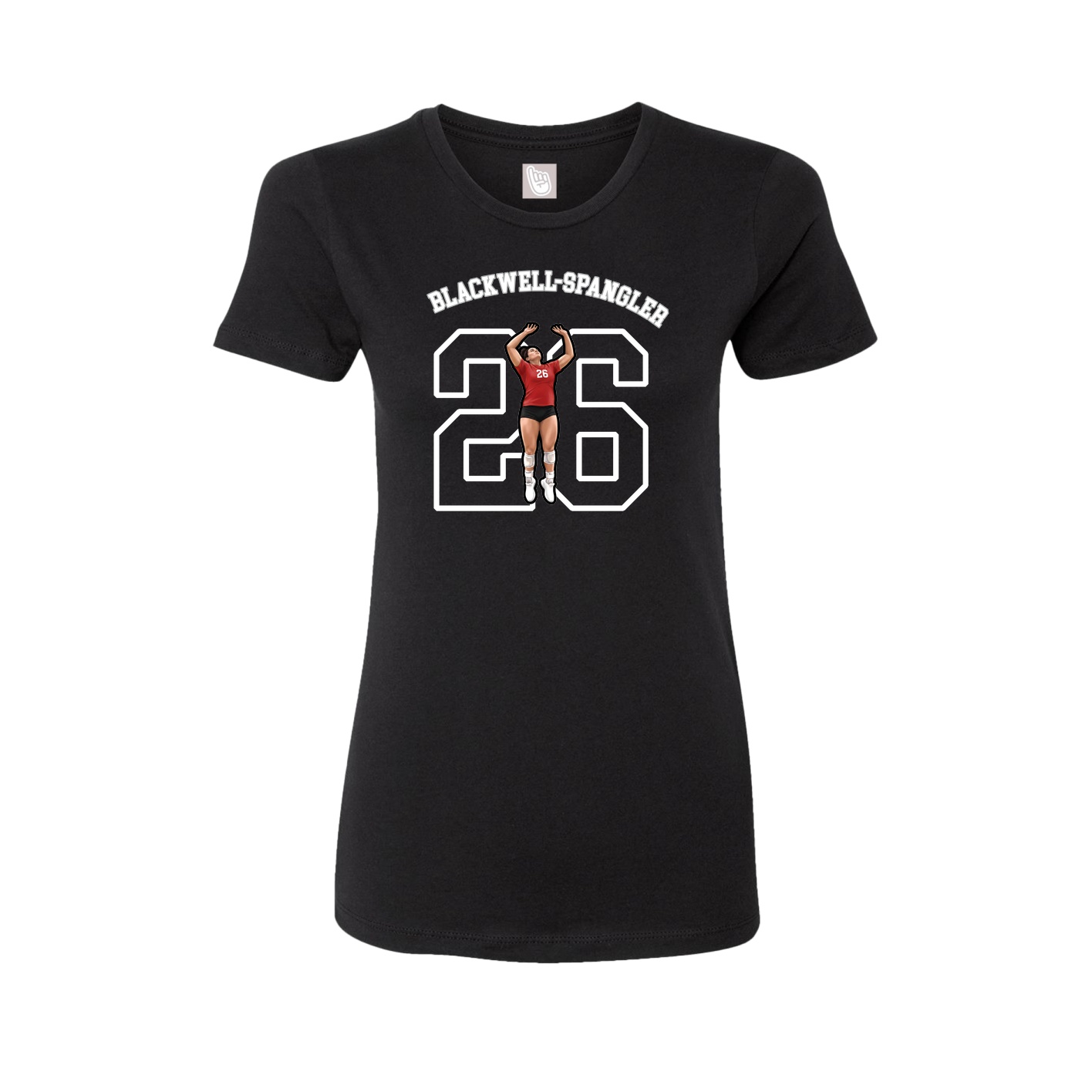 Fitted Women's Tee — Shirsey Arch in Black