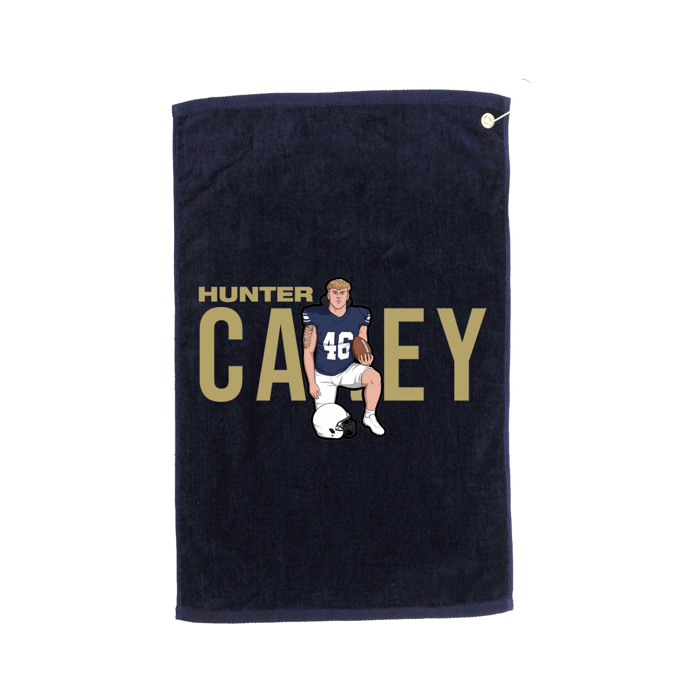 Golf Towel — Player Name in Navy