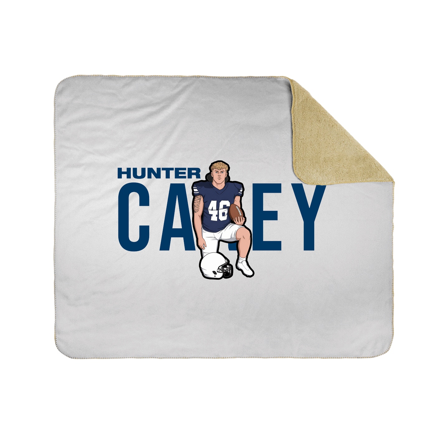 Throw Blanket — Player Name in White
