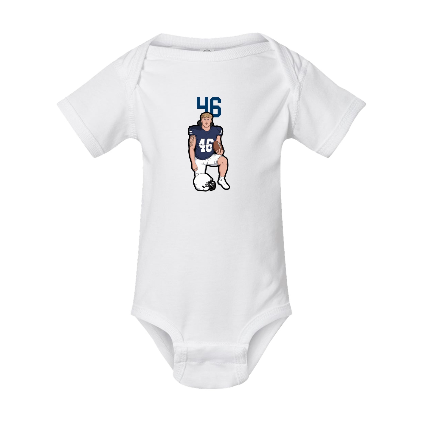 Baby Onesie — Number Top in White