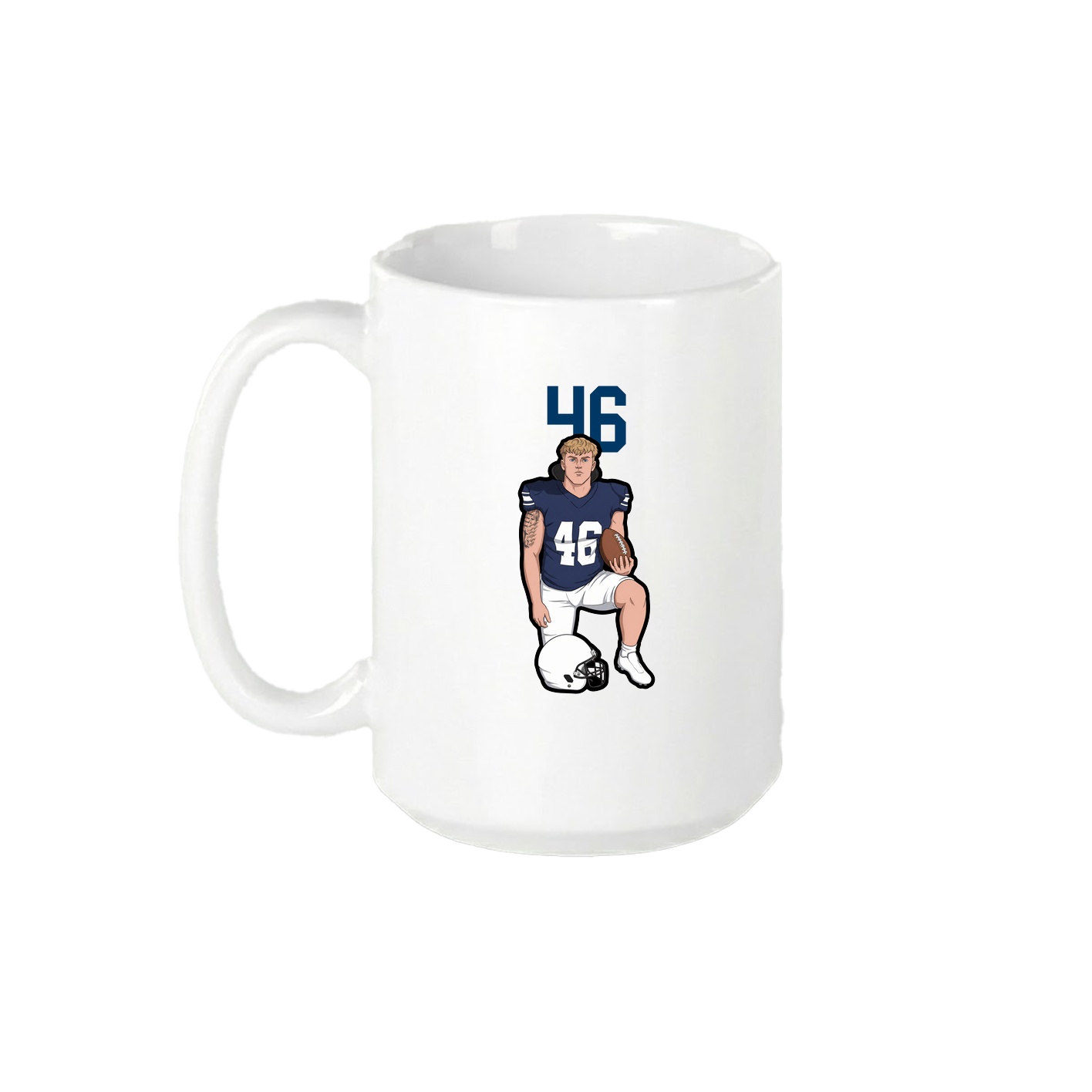 15oz Coffee Mug — Number Top in White