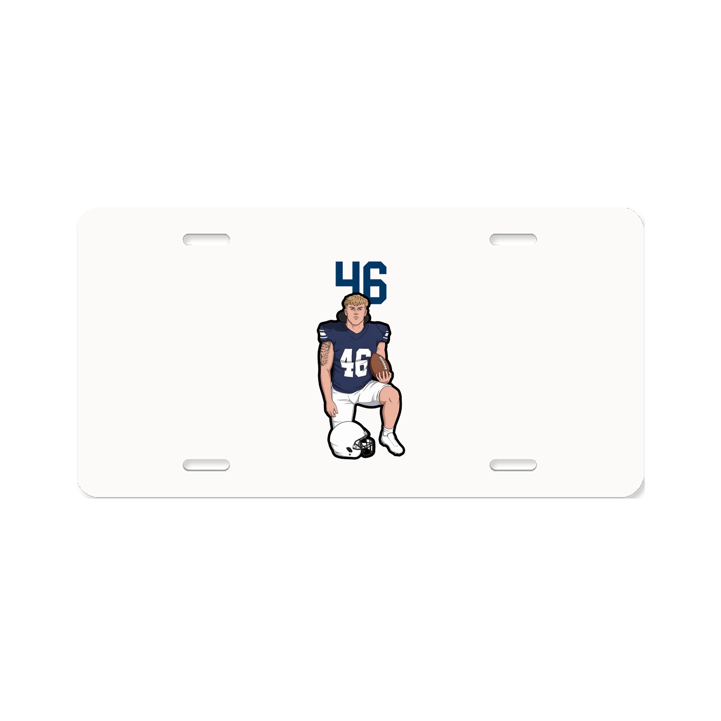 License Plate — Number Top in Classic
