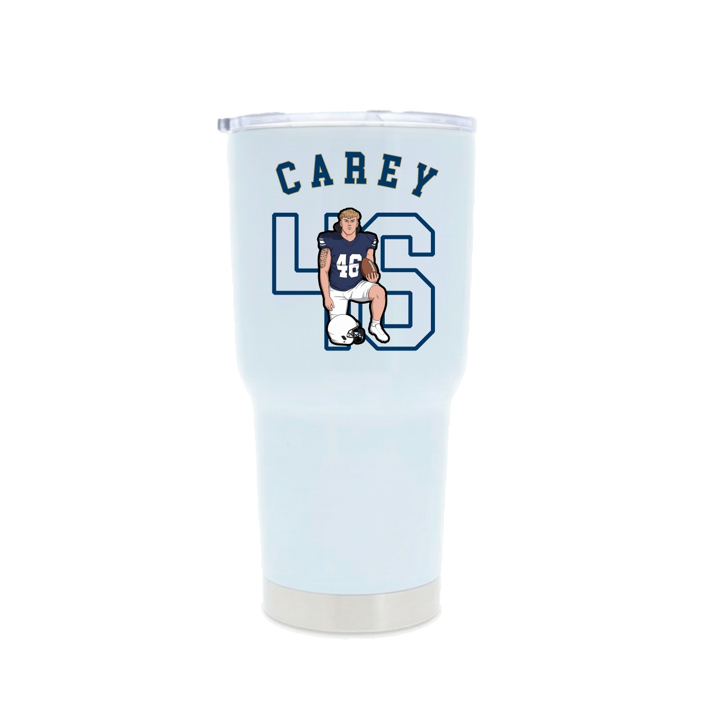 30oz Stainless Steel Tumbler — Shirsey Arch in White