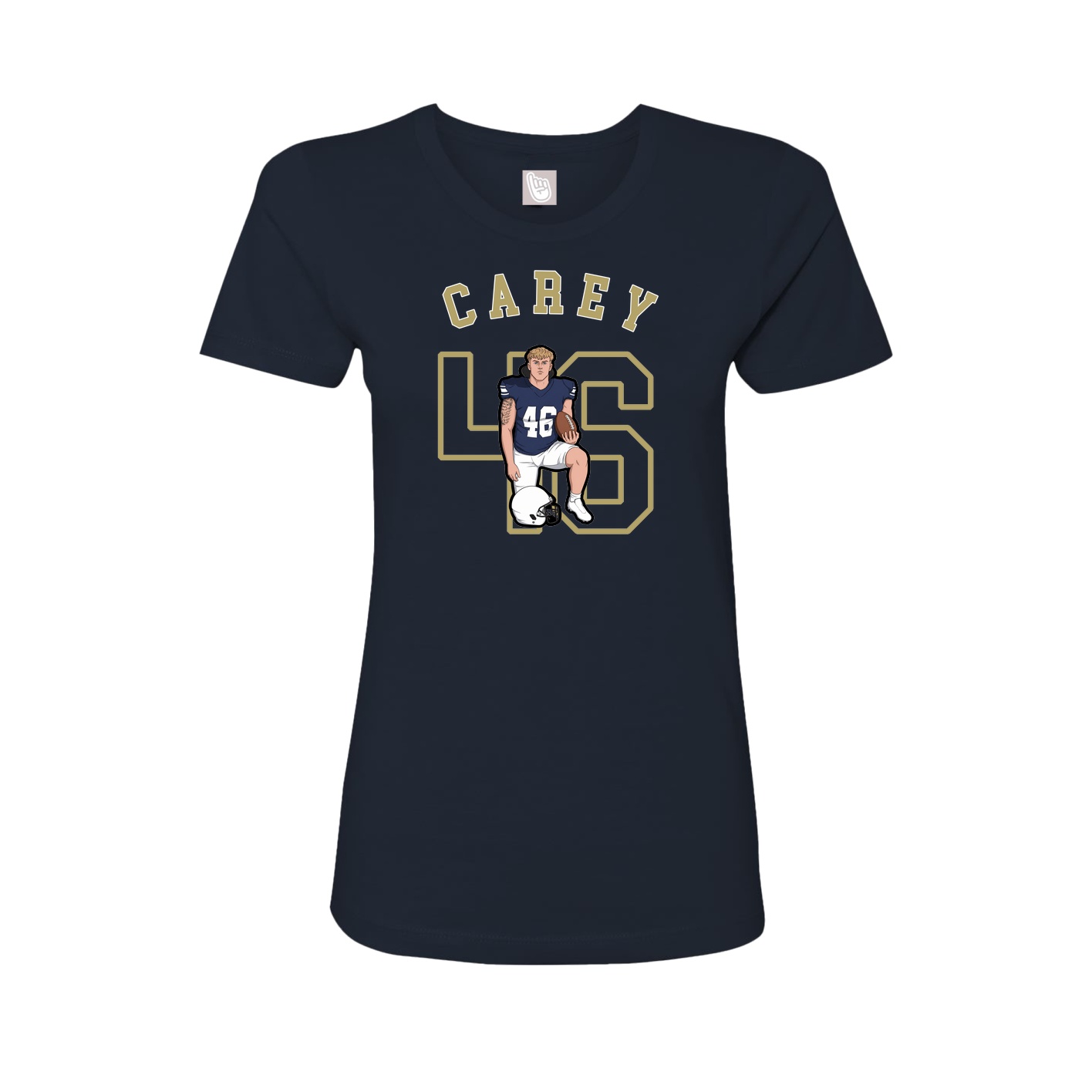 Fitted Women's Tee — Shirsey Arch in Navy