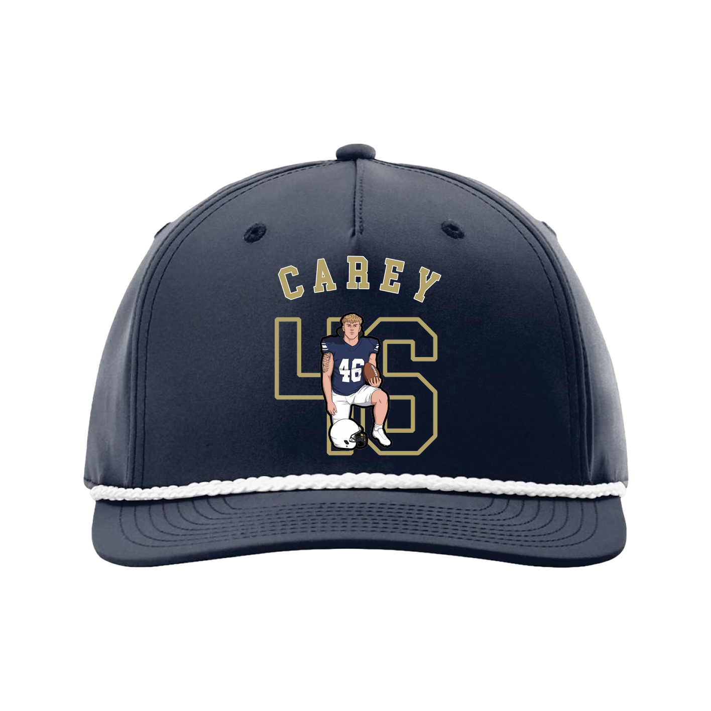 Five-Panel Classic Rope Cap — Shirsey Arch in Navy
