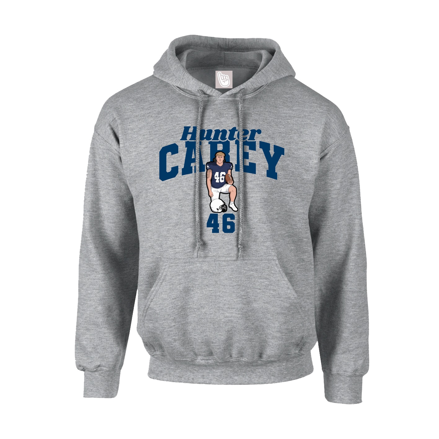 Youth Hoodie — Signature Arch in Grey