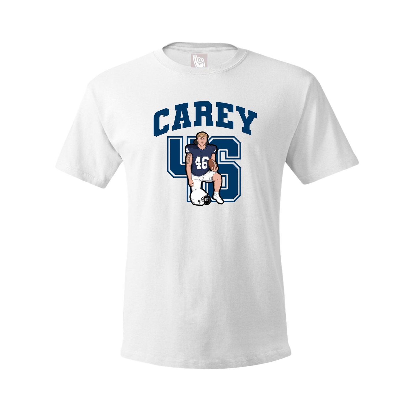 Youth Tee — Number in White