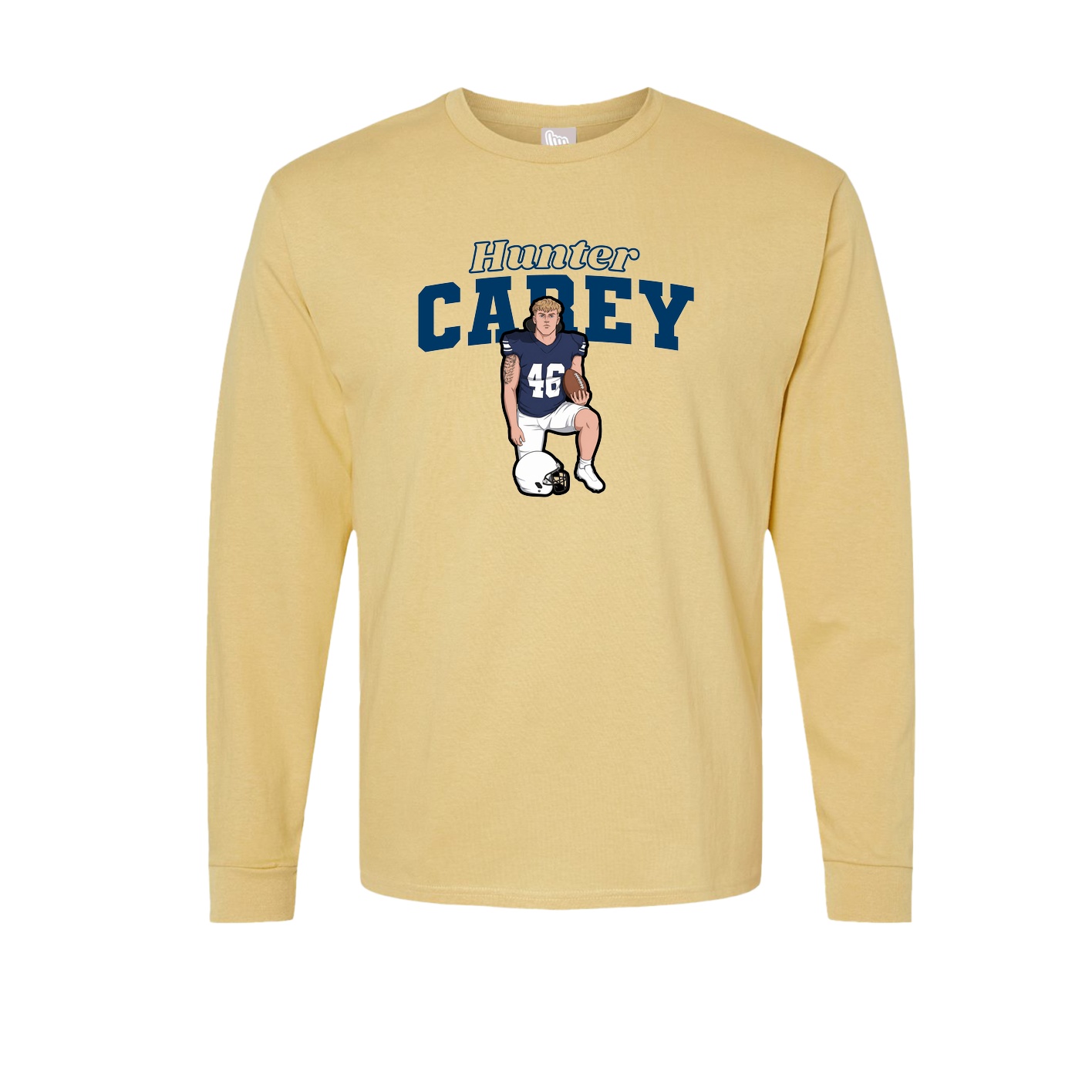Long Sleeve Tee — Name Arch in Vegas Gold