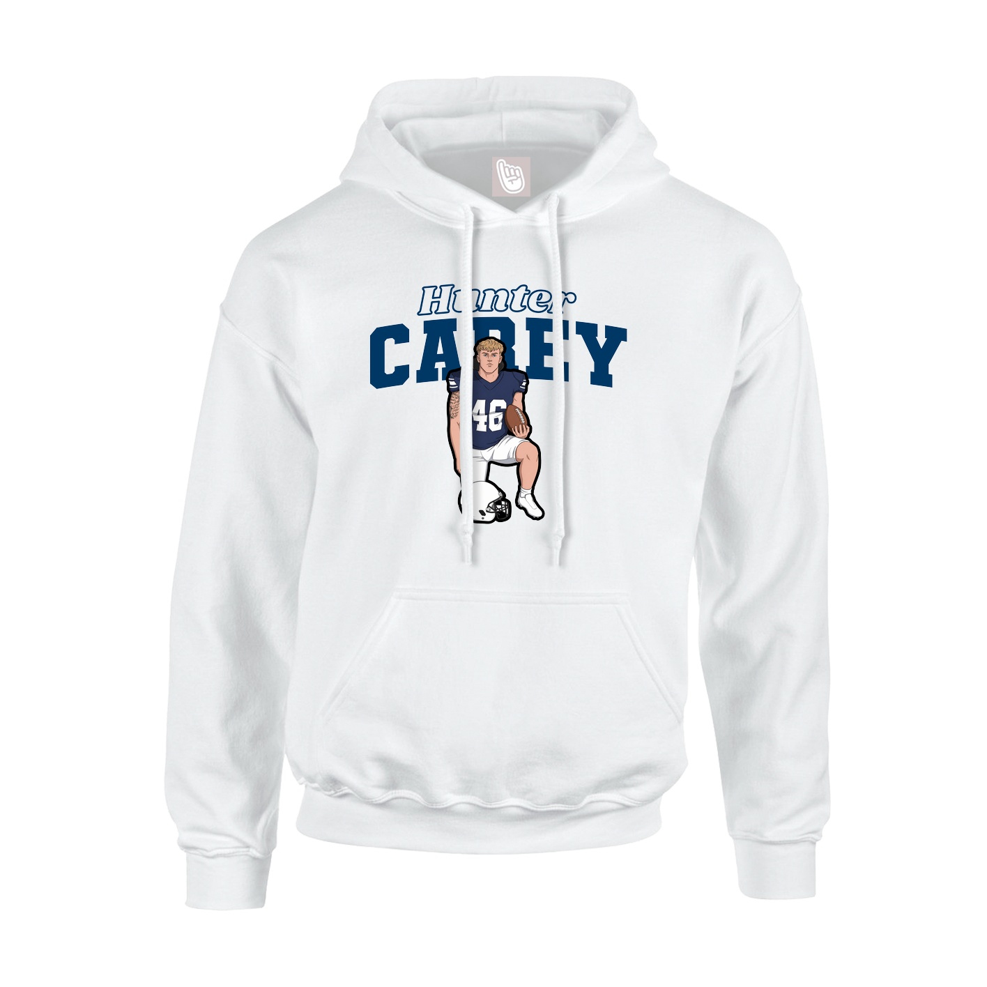 Hoodie — Name Arch in White