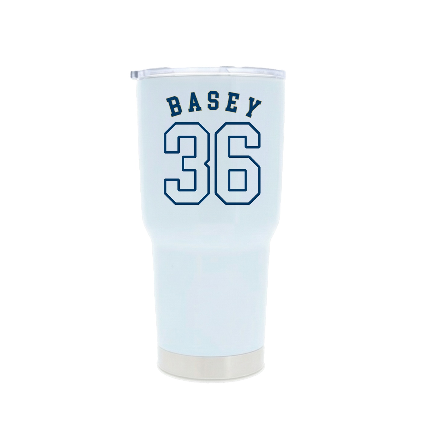 30oz Stainless Steel Tumbler — Shirsey Arch in White