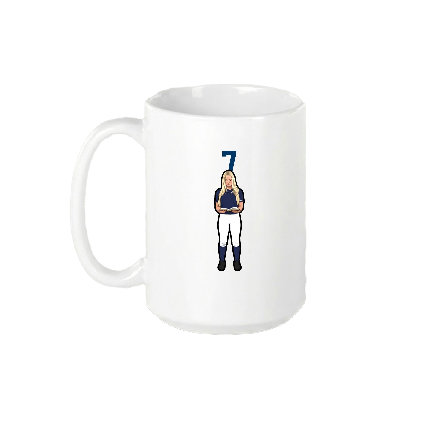 15oz Coffee Mug — Number Top in White