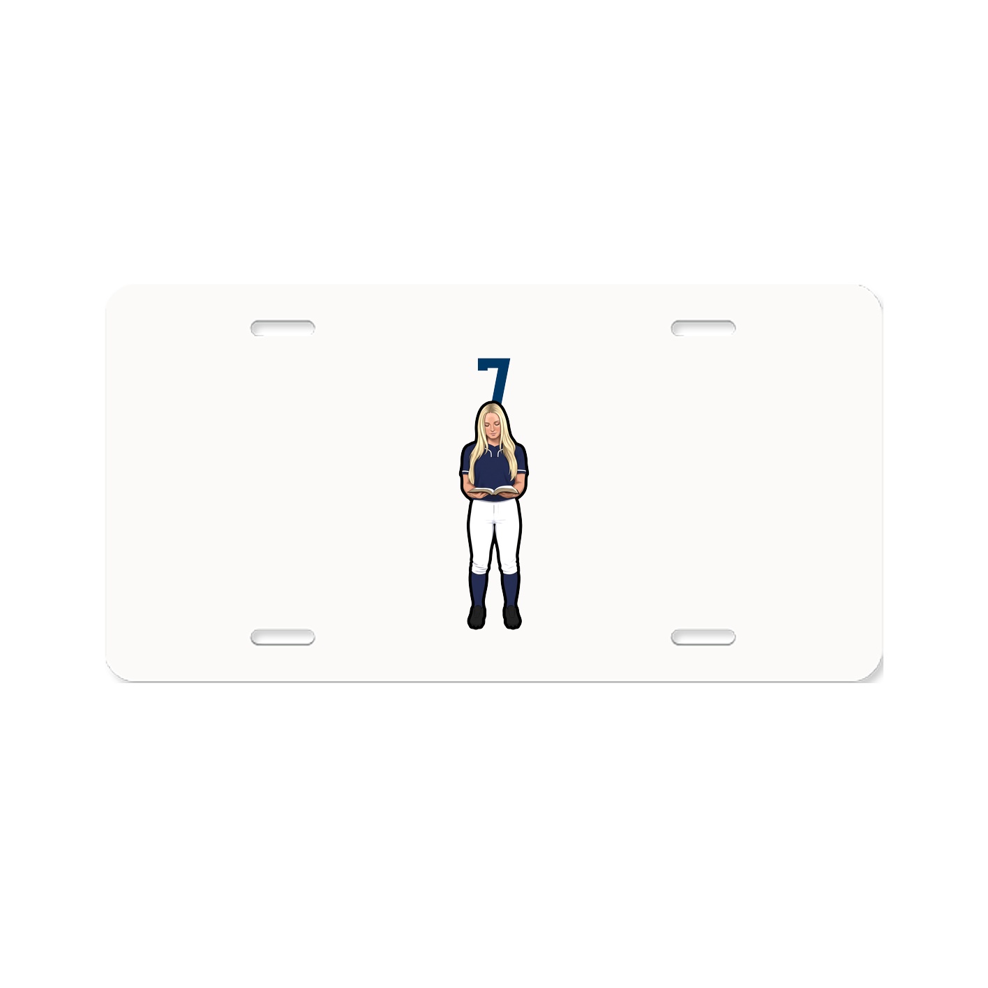 License Plate — Number Top in Classic