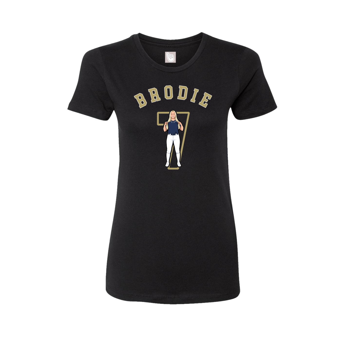 Fitted Women's Tee — Shirsey Arch in Black
