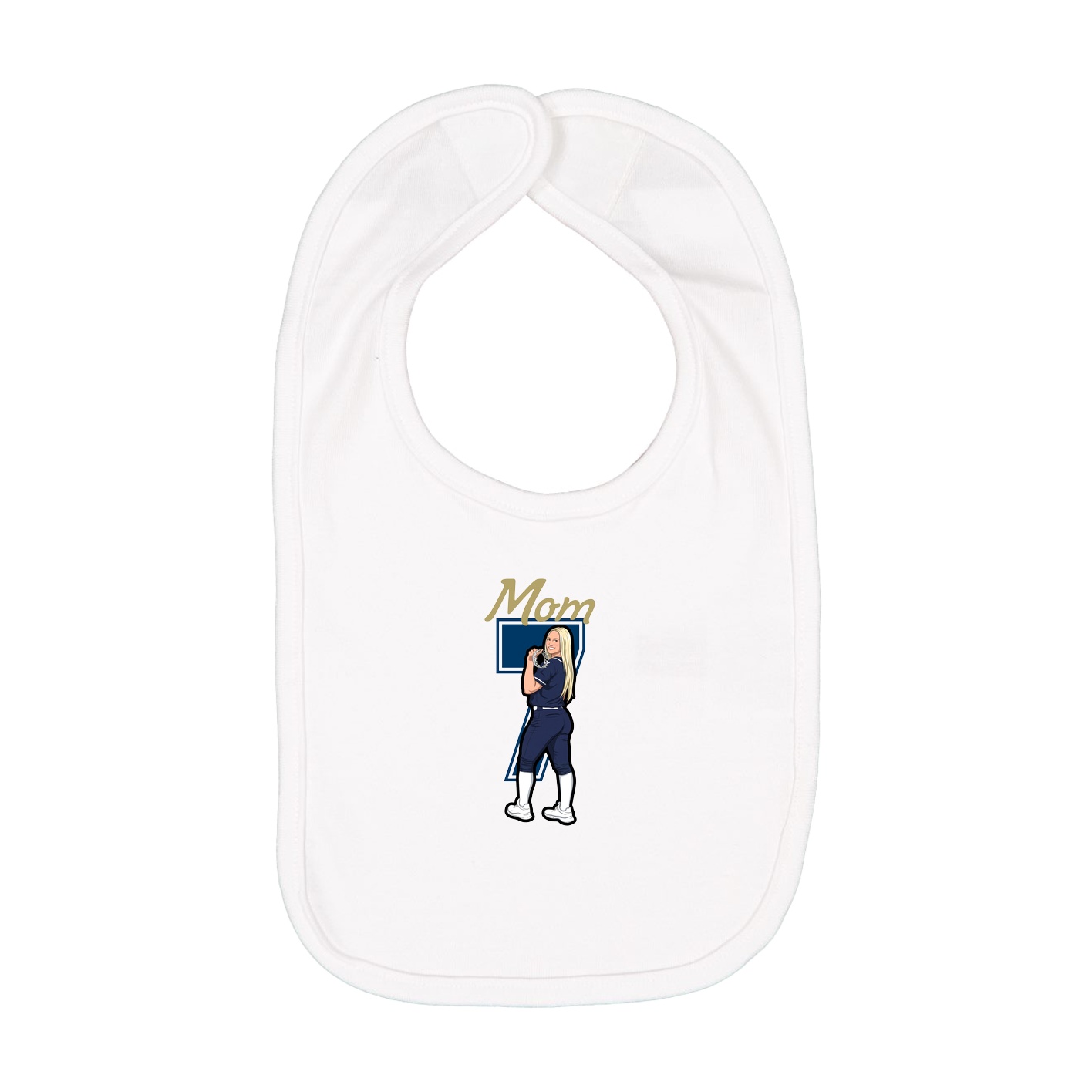 Infant Bib — Mothers Day Shirsey in White