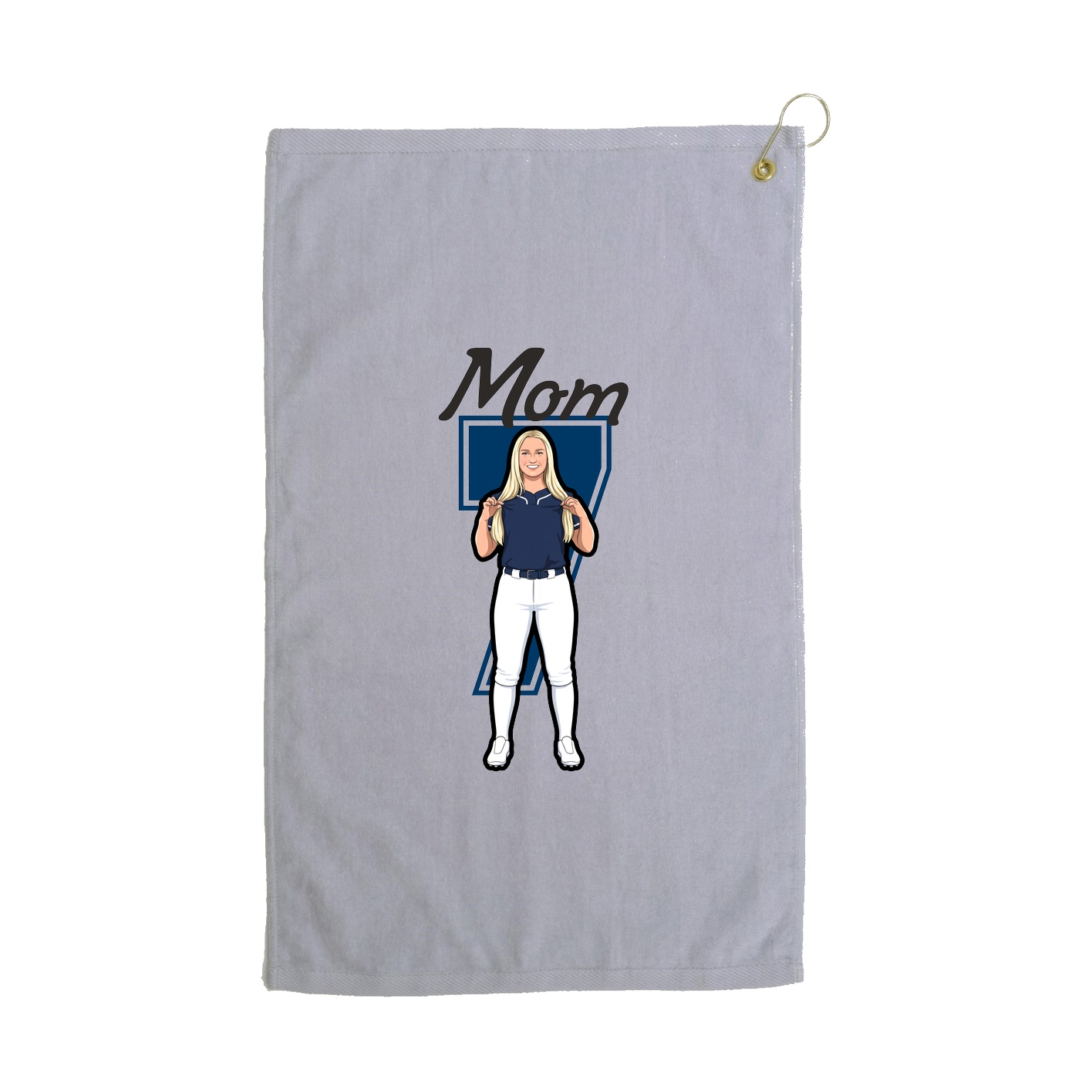 Golf Towel — Mothers Day Shirsey in Grey