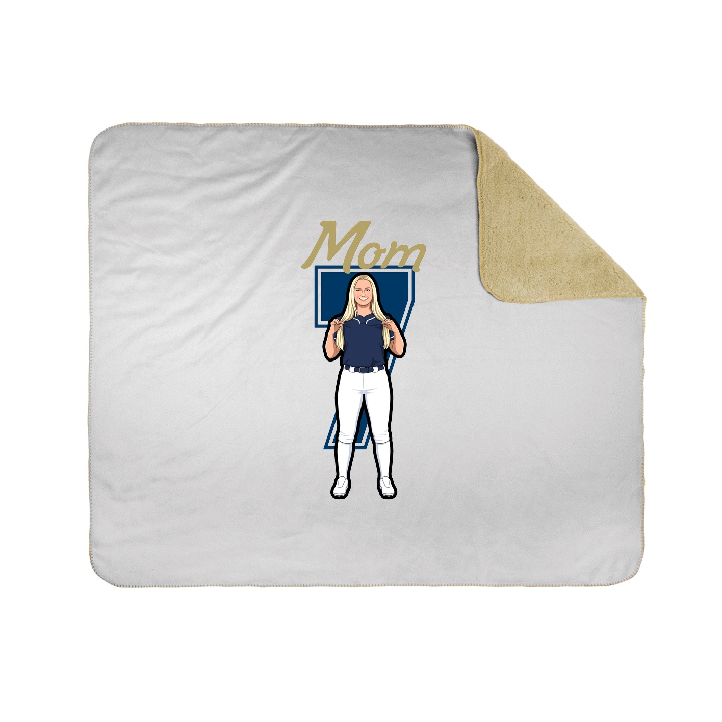 Throw Blanket — Mothers Day Shirsey in White