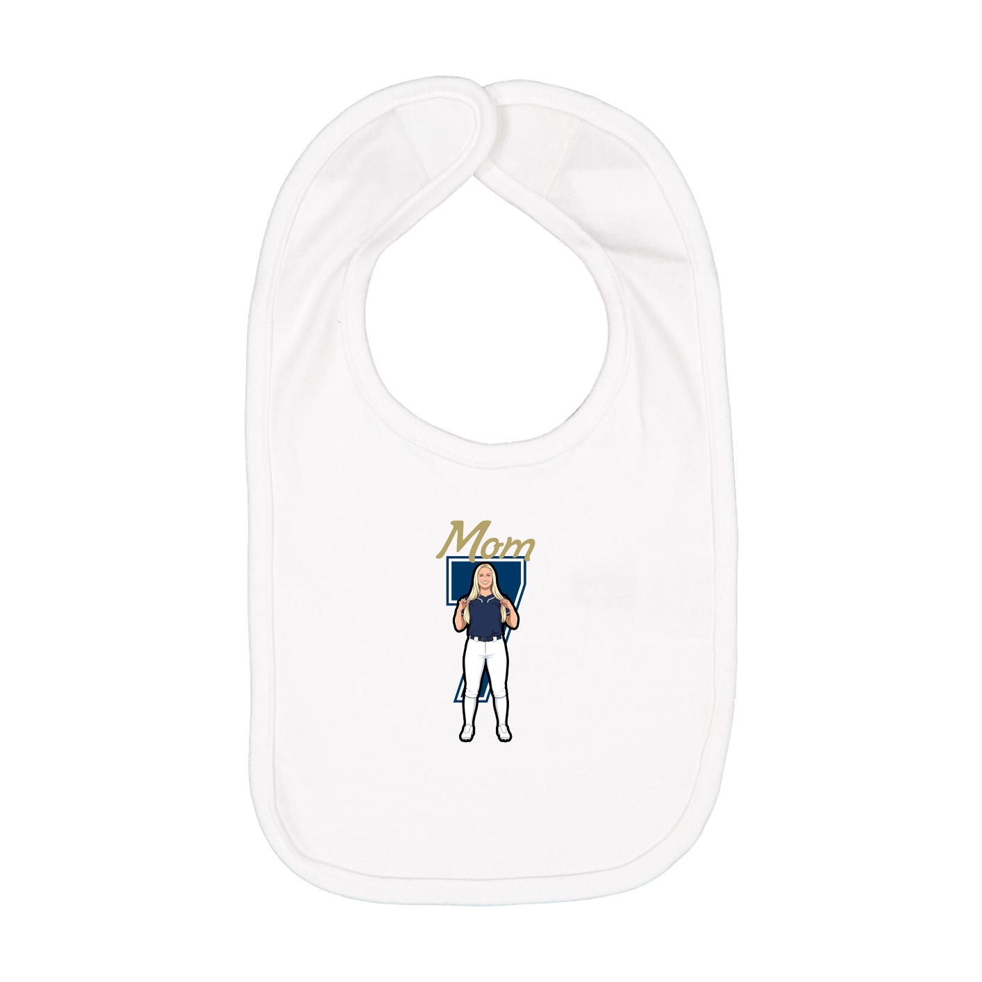 Infant Bib — Mothers Day Shirsey in White