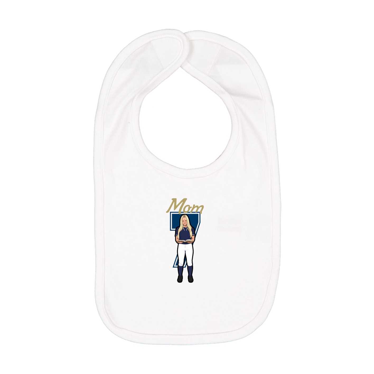Infant Bib — Mothers Day Shirsey in White