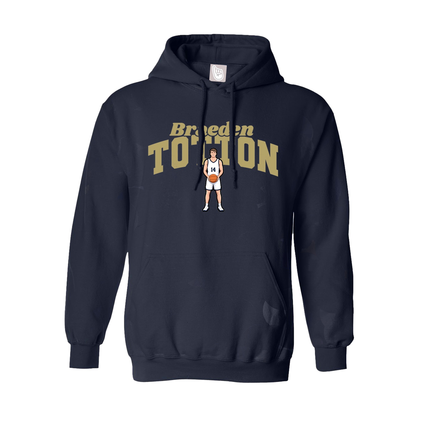 Youth Hoodie — Signature Arch in Navy